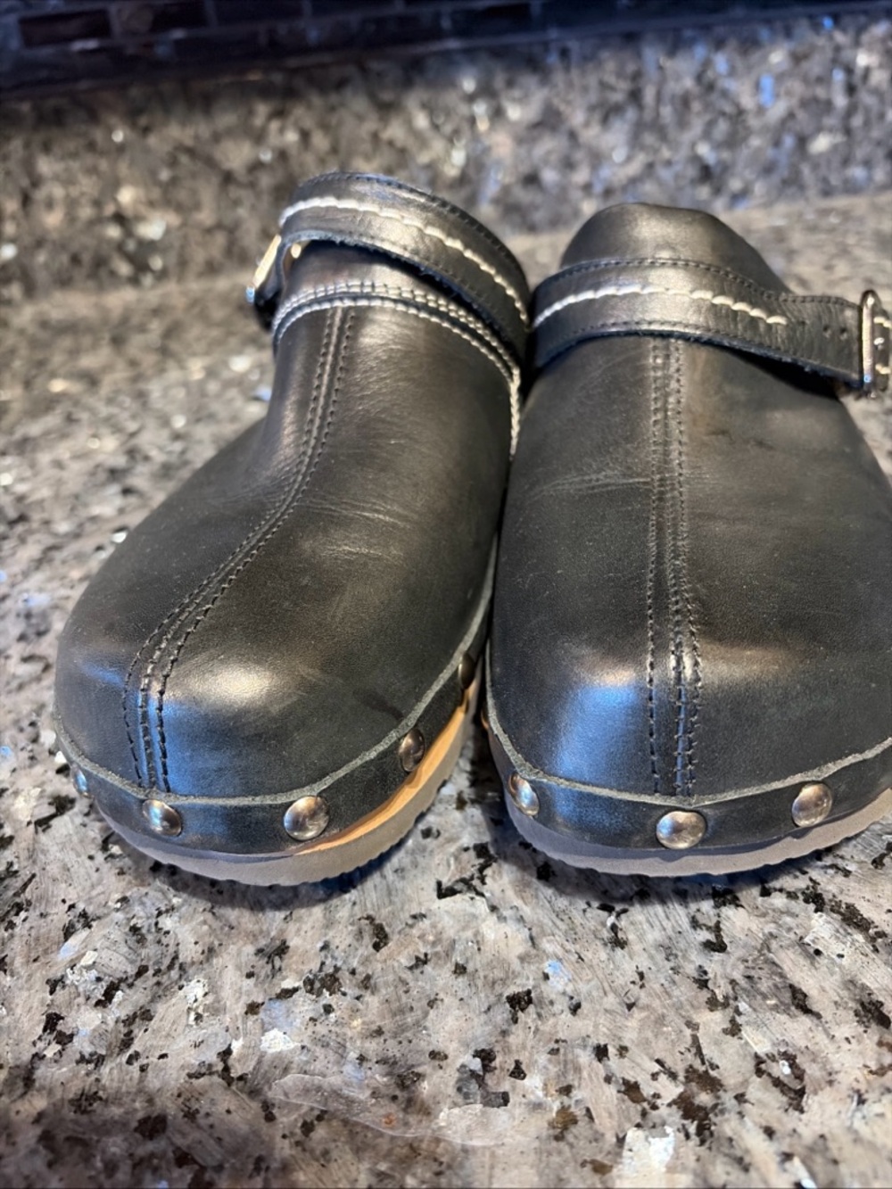 Kalso Earth Clogs Women SZ 7 BLK Shanti Leather Comfort Granola Boho Mule Shoes - Picture 8 of 11